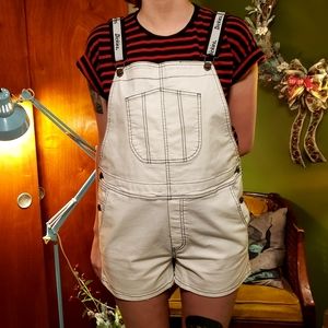White NWT Dickie's Girls Shortalls